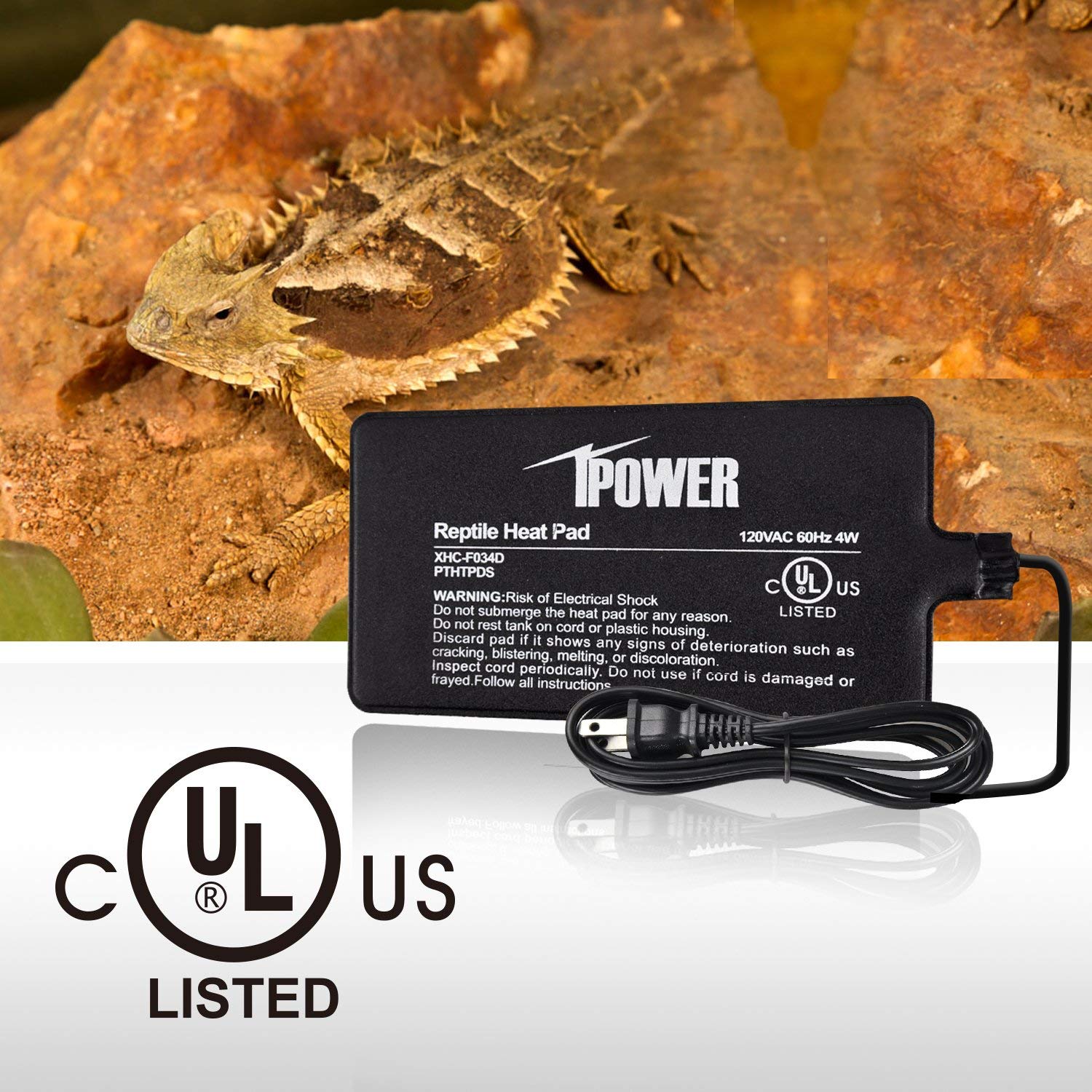Ipower 4 By 7-Inch Reptile Heating Pad Under Tank Terrarium Heater Warmer Heat Mat For Small Animals